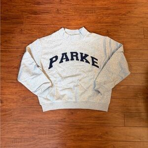 Parke mockneck Women's Gray and Blue Sweater